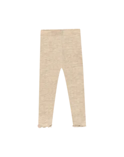 Leggings med hulmønster i merinould/silke til baby