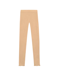 Leggings med hulmønster i merinould/silke til børn