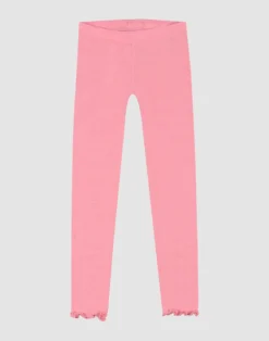 Leggings med hulmønster i merinould/silke til børn