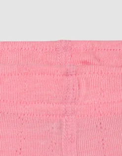 Leggings med hulmønster i merinould/silke til børn