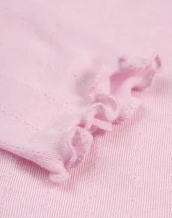 Leggings med hulmønster i merinould/silke til børn