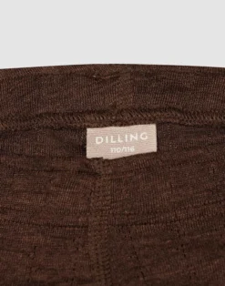 Leggings med hulmønster i merinould/silke til børn
