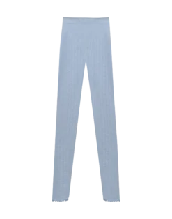 Leggings med hulmønster i merinould/silke til kvinder
