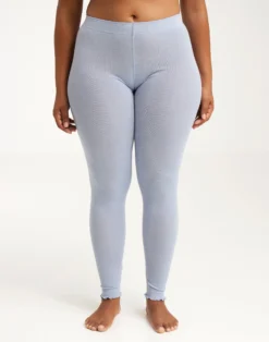 Leggings med hulmønster i merinould/silke til kvinder
