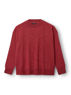 Løstsiddende crew neck i merinould til kvinder