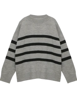 Løstsiddende crew neck i merinould til kvinder