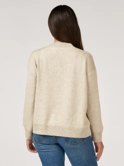 Løstsiddende crew neck i merinould til kvinder
