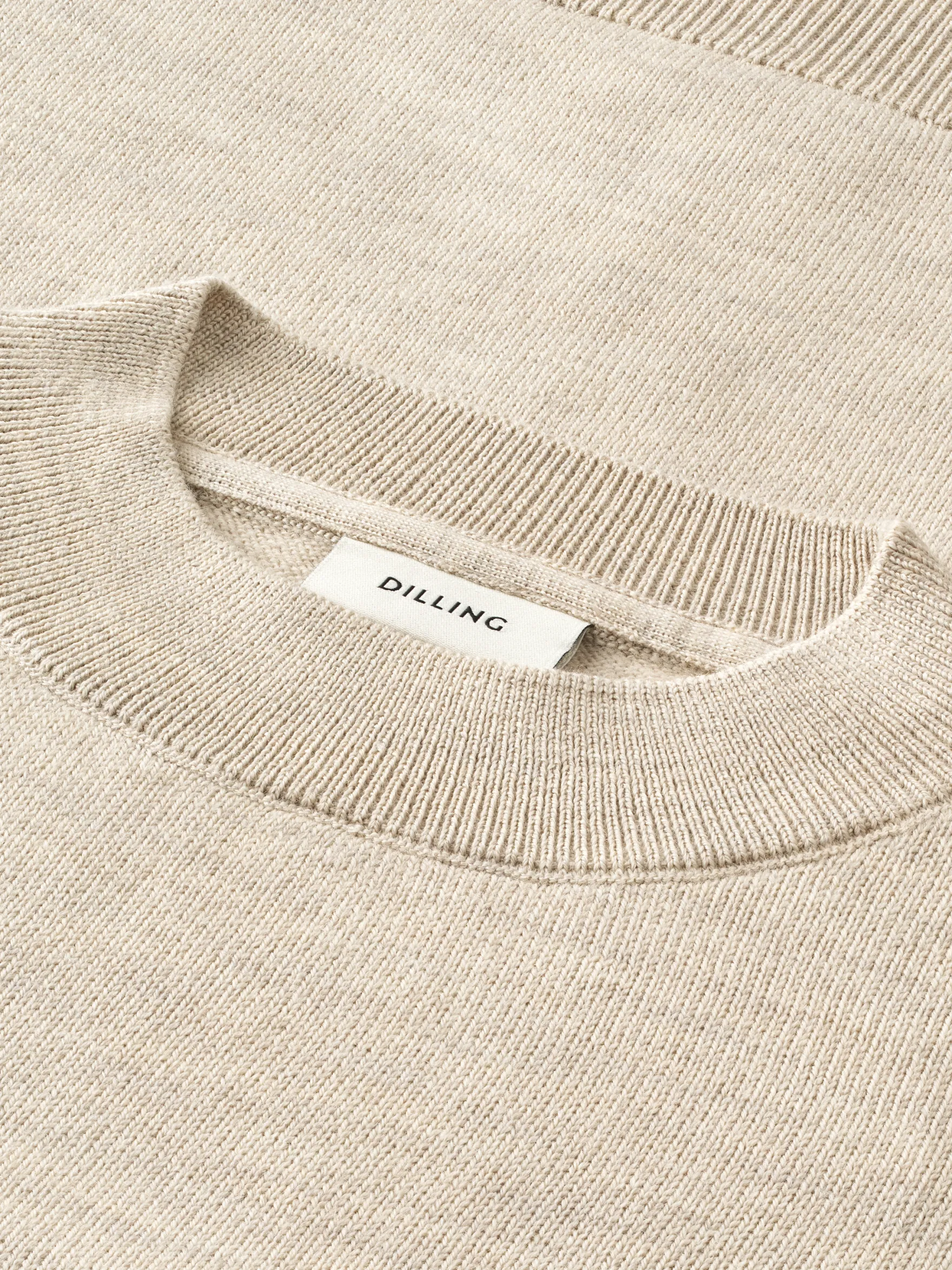 Løstsiddende crew neck i merinould til kvinder