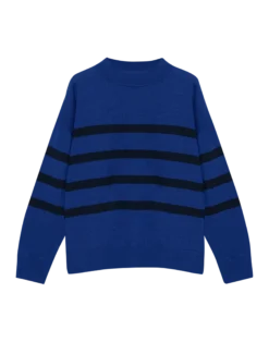 Løstsiddende crew neck i merinould til kvinder