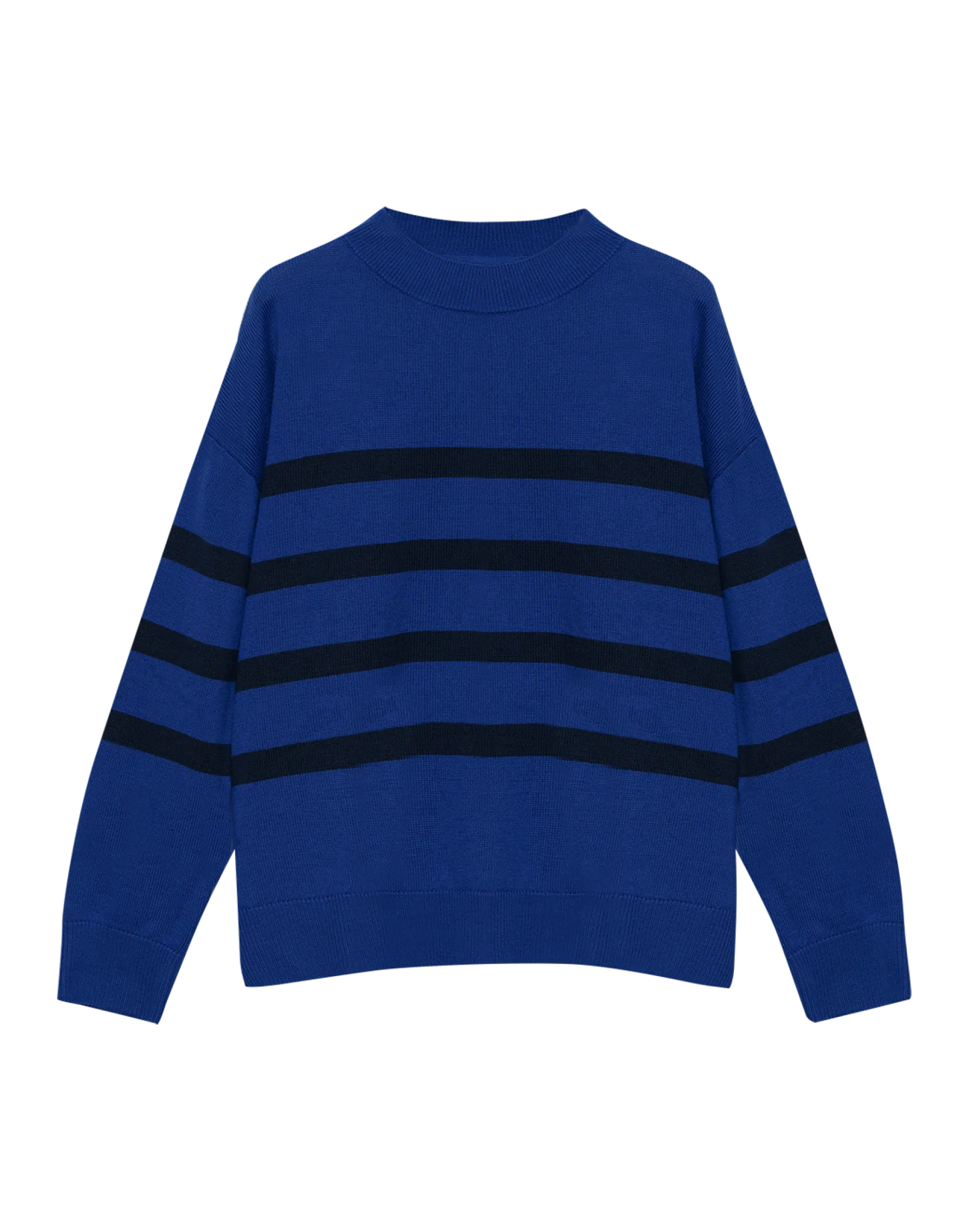 Løstsiddende crew neck i merinould til kvinder