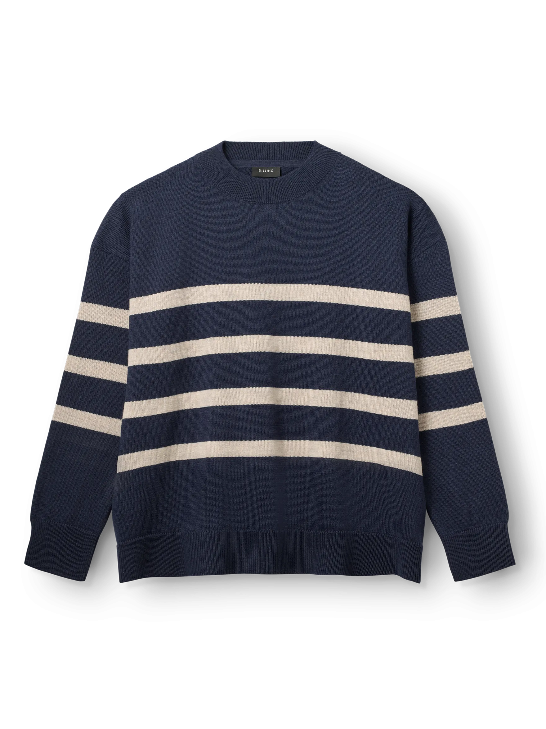 Løstsiddende crew neck i merinould til kvinder