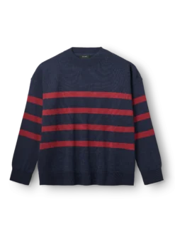 Løstsiddende crew neck i merinould til kvinder