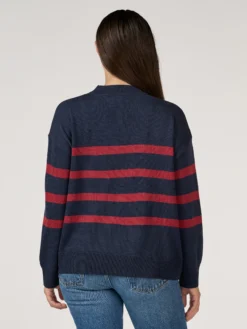 Løstsiddende crew neck i merinould til kvinder