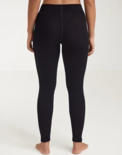 Merinouldleggings med bred elastikkant til damer