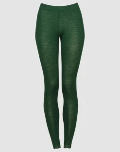 Merinould/silke leggings med blondekant til kvinder