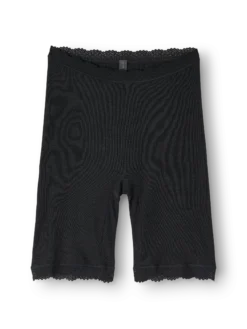 Merinould/silke shorts med blondekant til kvinder