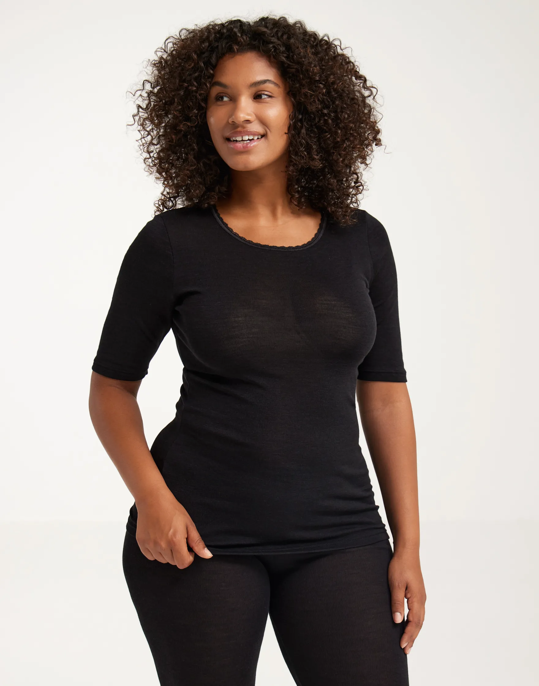 Merinould/silke T-shirt til kvinder