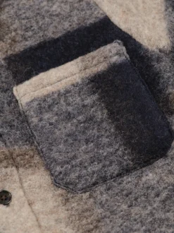 Overshirt i uld/bomuld til børn