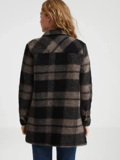 Overshirt i uld/bomuld til kvinder