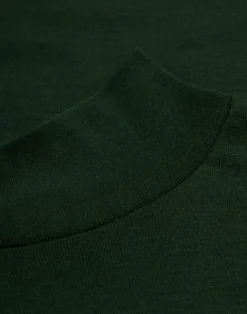 Plus size bluse med høj hals i merinould til kvinder