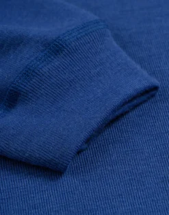 Plus size bluse med høj hals i merinould til kvinder