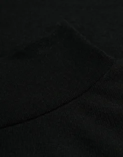 Plus size bluse med høj hals i merinould til kvinder
