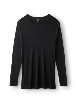 Plus size merinouldbluse med med lange ærmer til mænd