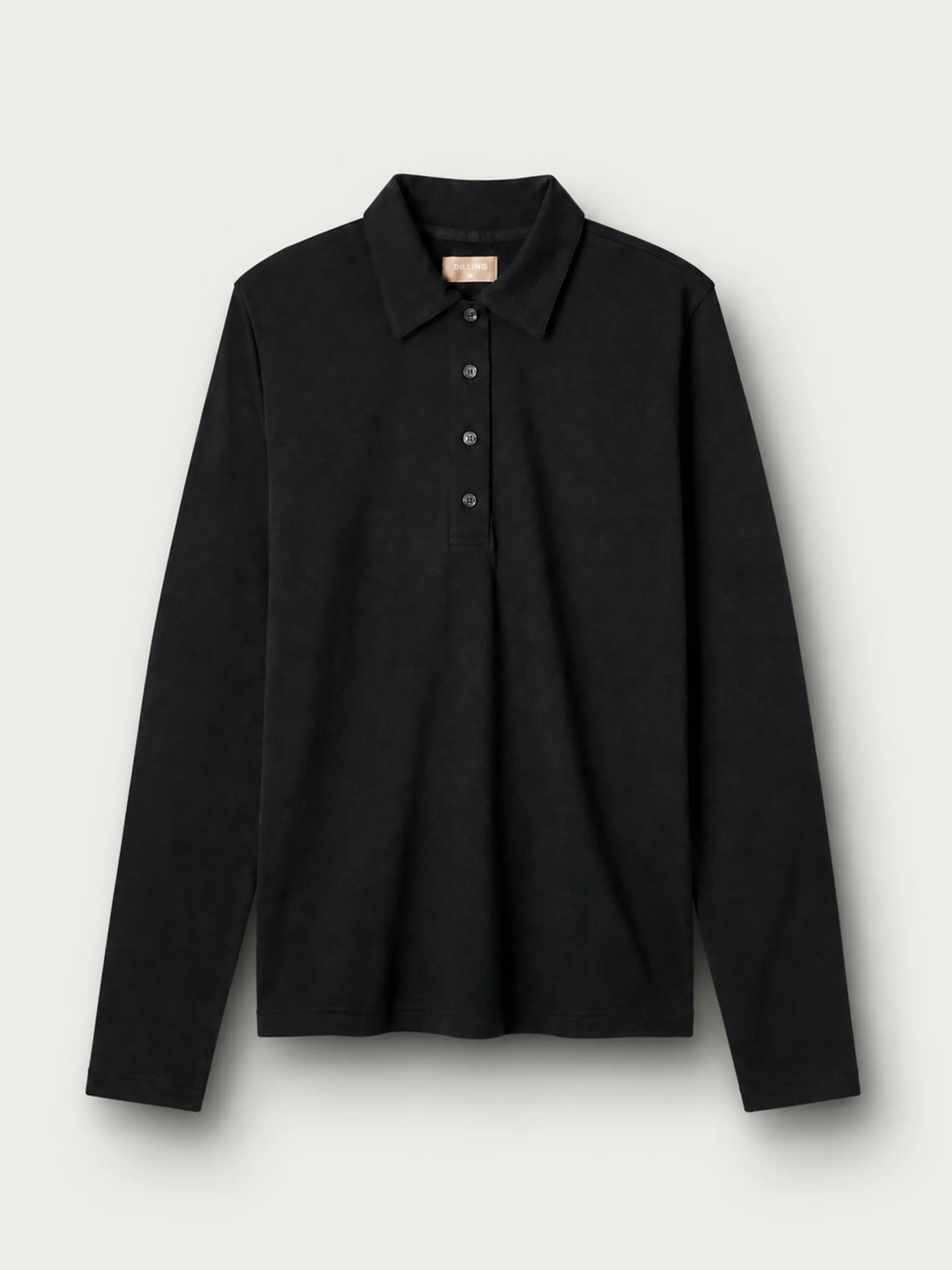 Polo sweatshirt i merinould til kvinder