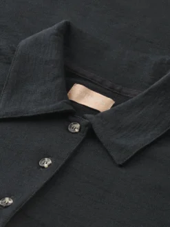Polo sweatshirt i merinould til kvinder