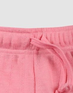 Shorts med hulmønster i merinould til børn