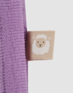 Slå-om body med lange ærmer i merinould til baby