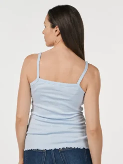 Stroptop med hulmønster i bomuld til kvinder