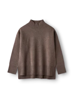 Sweater med højhals i merinould til kvinder