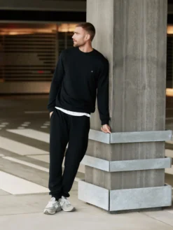 Sweatpants i merinould til mænd