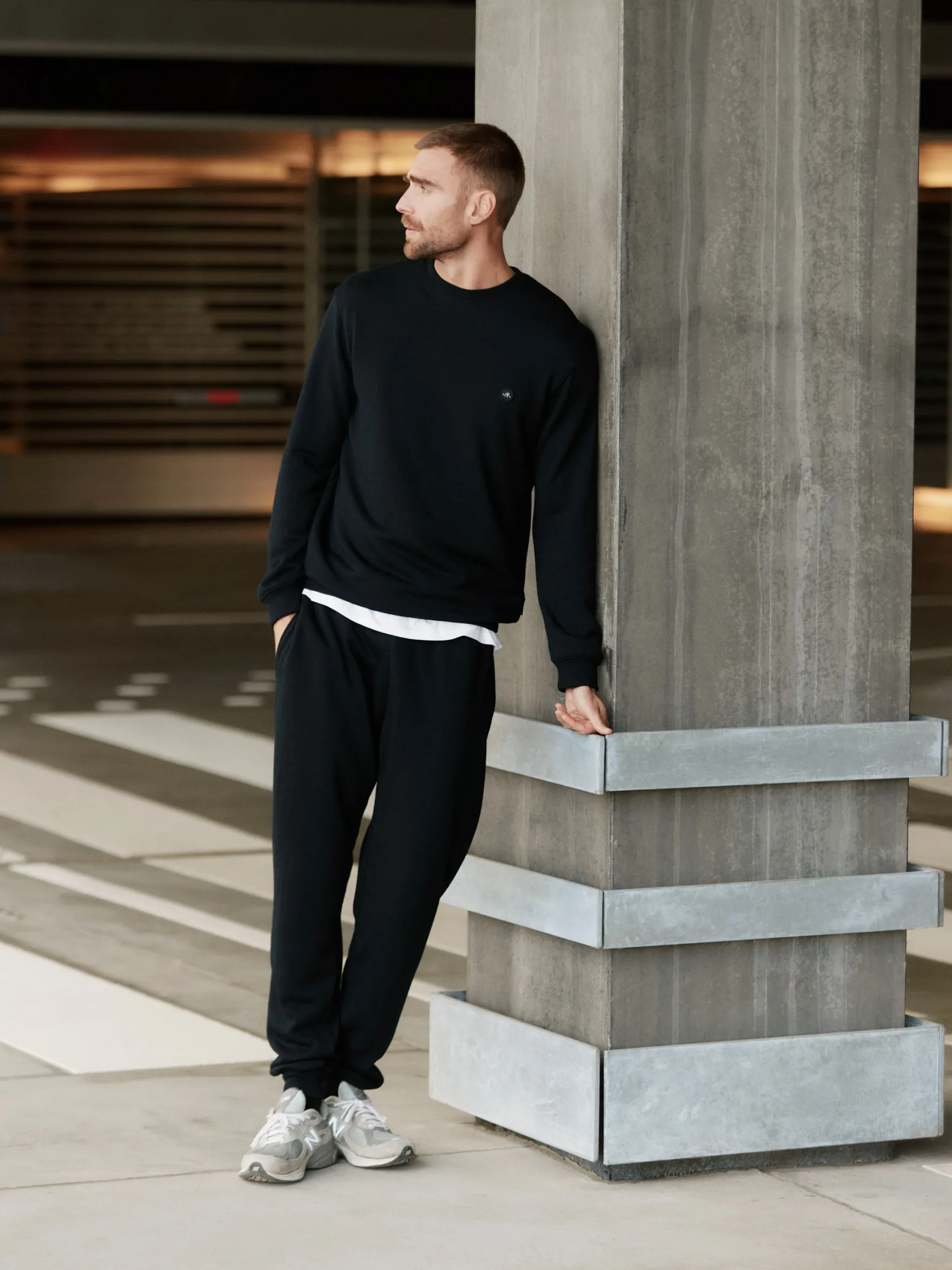 Sweatpants i merinould til mænd