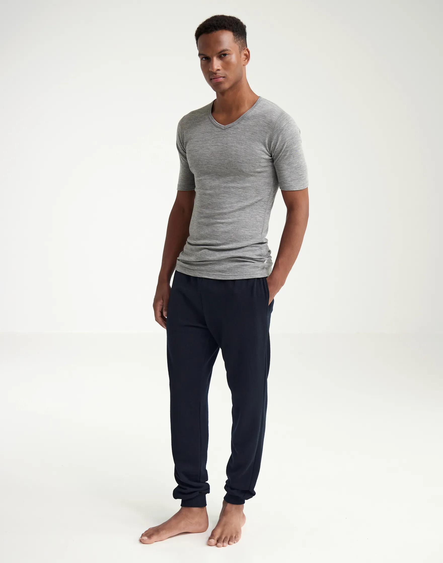 Sweatpants i merinould til mænd