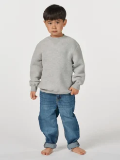 Sweatshirt i merinouldfleece til børn