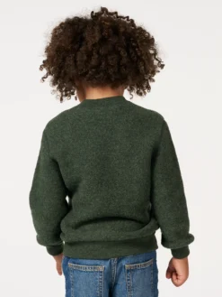 Sweatshirt i merinouldfleece til børn