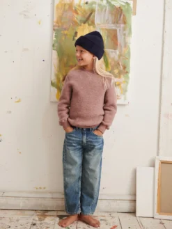Sweatshirt i merinouldfleece til børn