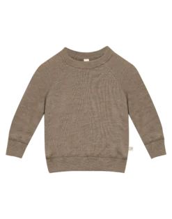 Sweatshirt i merinouldfrotté til baby