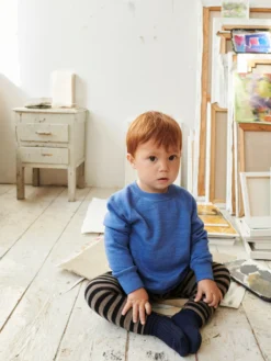 Sweatshirt i merinouldfrotté til baby