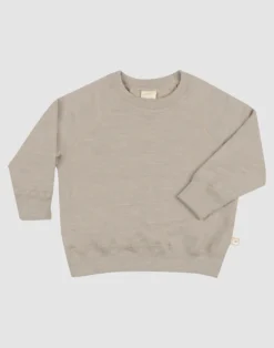 Sweatshirt i merinouldfrotté til baby