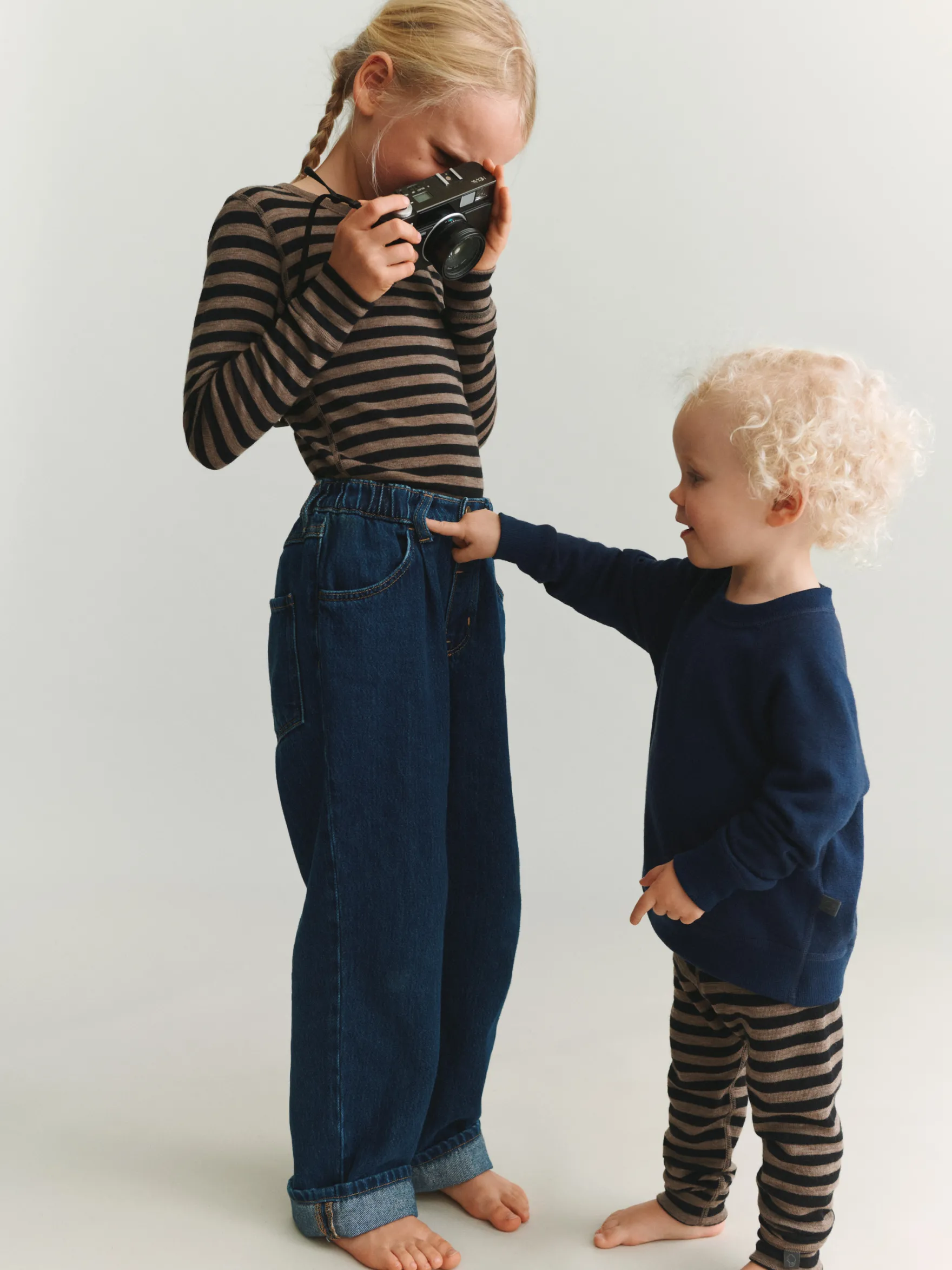 Sweatshirt i merinouldfrotté til baby