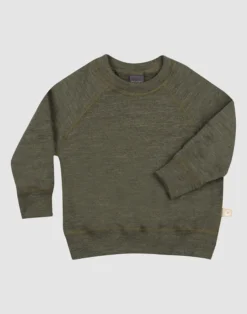 Sweatshirt i merinouldfrotté til baby
