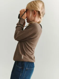 Sweatshirt i merinouldfrotté til børn