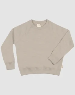 Sweatshirt i merinouldfrotté til børn