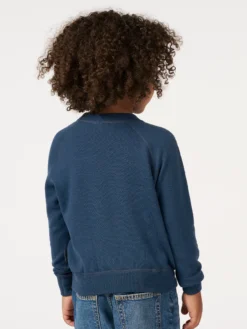 Sweatshirt i merinouldfrotté til børn