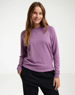 Sweatshirt i merinouldfrotté til kvinder