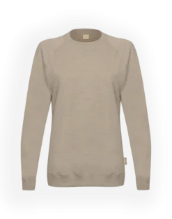 Sweatshirt i merinouldfrotté til kvinder