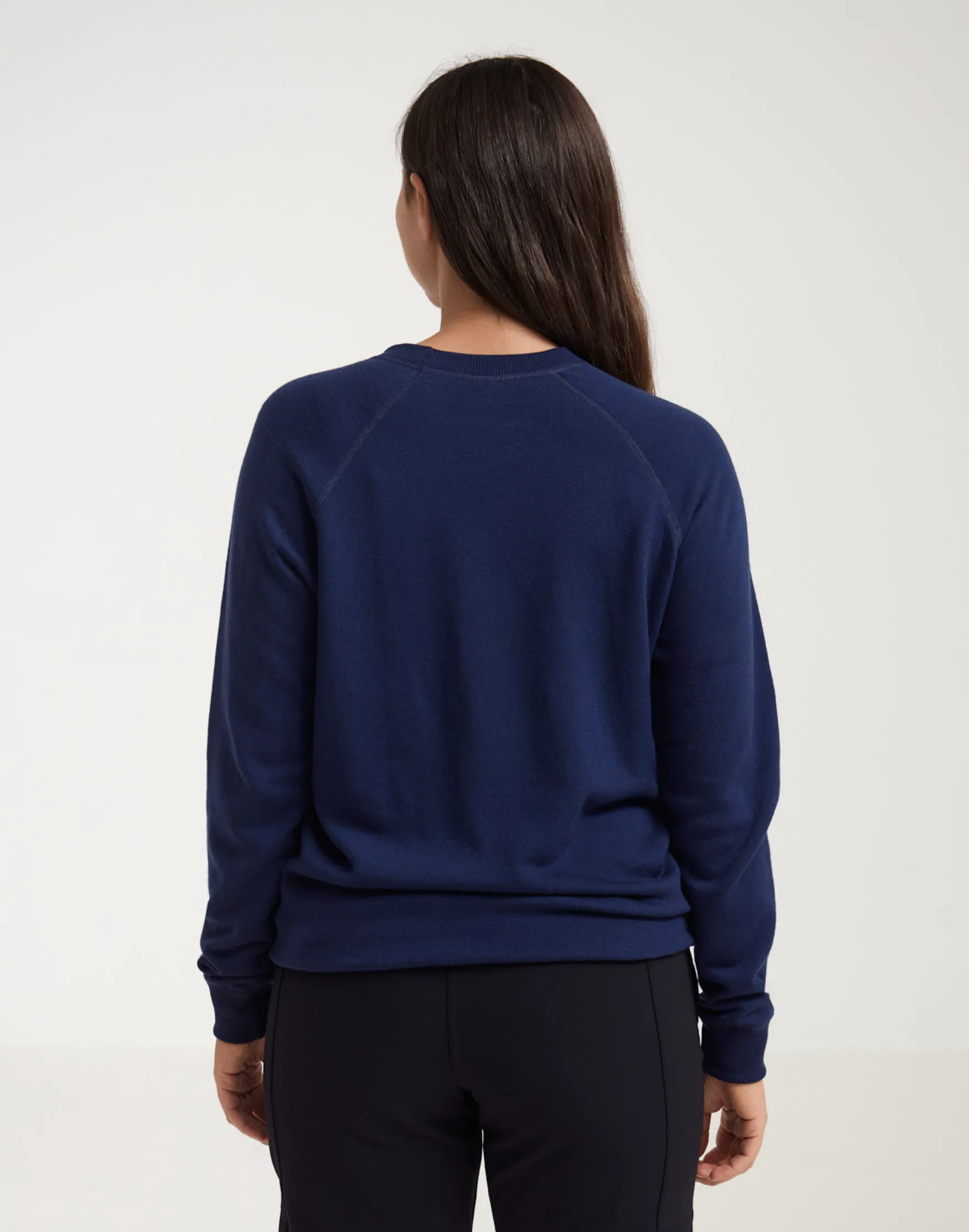 Sweatshirt i merinouldfrotté til kvinder